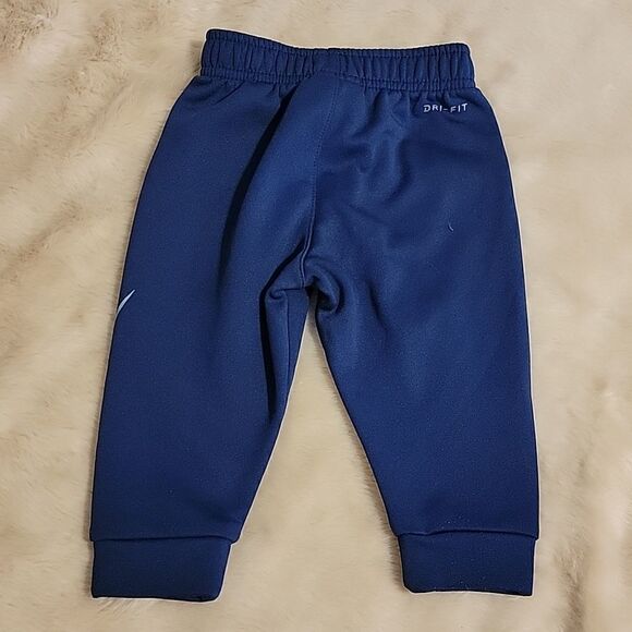 𝅺NIKE NAVY BLUE DRI-FIT JOGGERS, SIZE 12 MONTHS - Picture 4 of 5